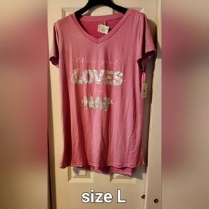 Brand new sleep shirt 'this girl loves naps' size large